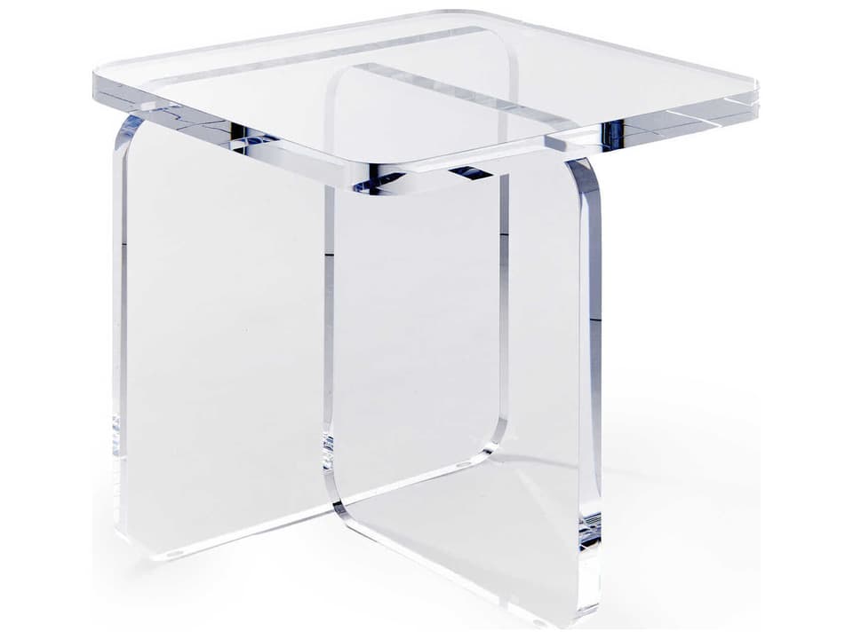Eden Square Clear Acrylic End Table