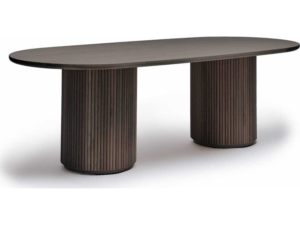 Laurel Oval Wood Mocha Dining Table