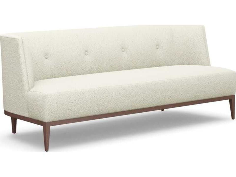 Ayler Down Walnut Cream Upholstered Sofa