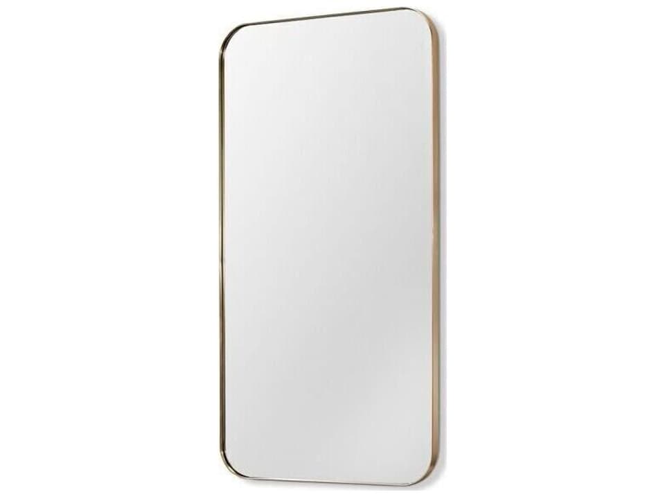Aalina 80-Inch Floor Mirror in Brushed Brass Finish