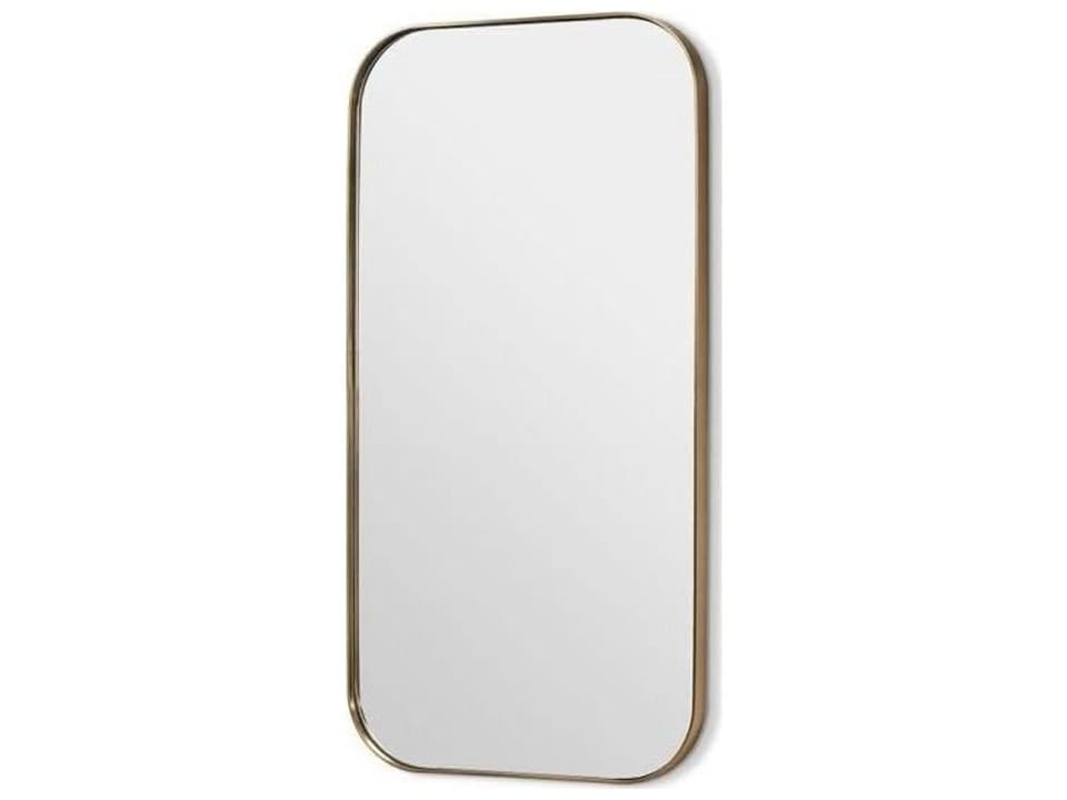 Aalina Brushed Brass Rectangular Floor Mirror