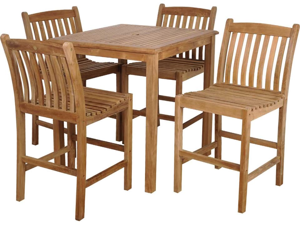 Amazonia Teak Five Piece Eden Bar Set