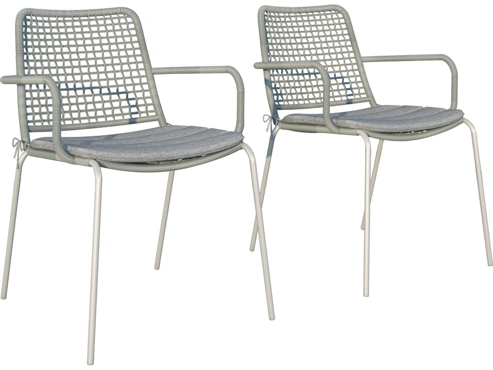 Amazonia Oberon Gray Resin Side chair Set of 2