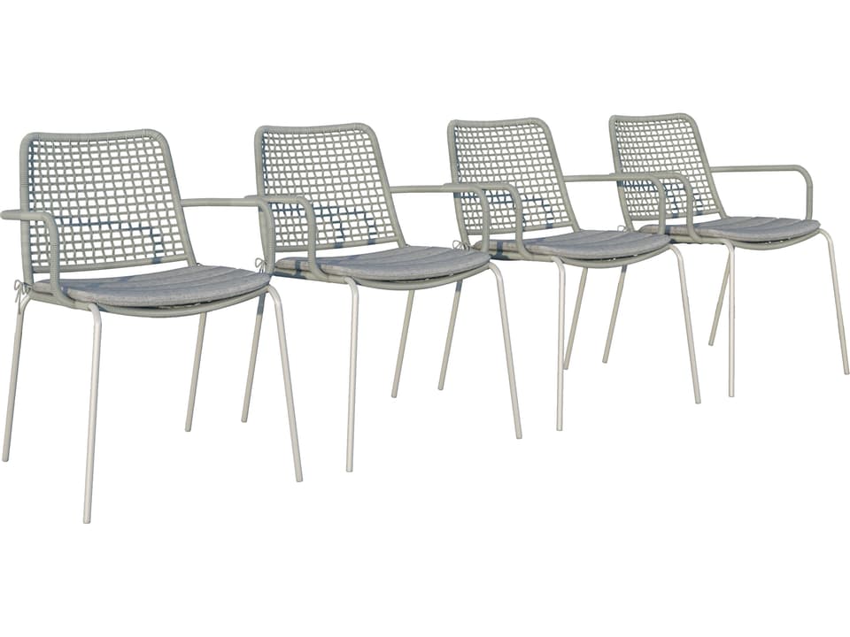 Amazonia Oberon Gray Resin Side chair Set of 4