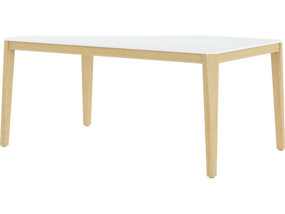 Amazonia Bahrain 67-Inch Rectangular Dining Table in Matte White