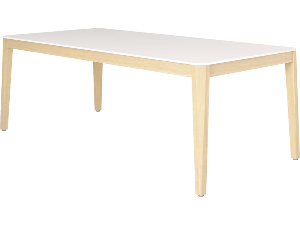 Amazonia Bahrain Rectangular Dining Table with White Duraboard Top