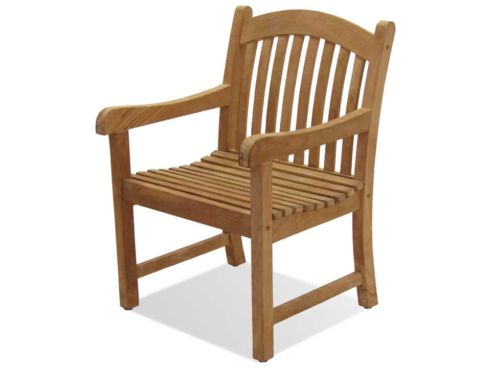 Amazonia Teak Newcastle Patio Dining Arm Chair Set of 2