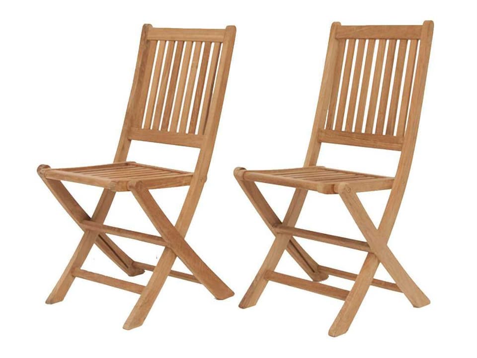 Amazonia Teak London Outdoor Dining Side Chair Set of 2