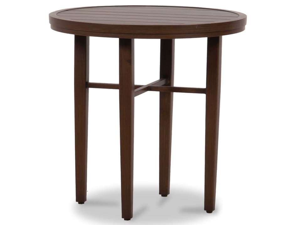 Bungalow 30 Inch Round Aluminum Bistro Table in Perdido
