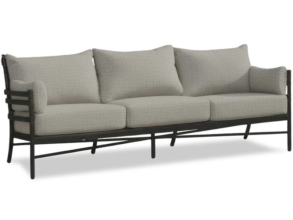 Lancaster Aluminum Cushion Sofa in Golden Penny