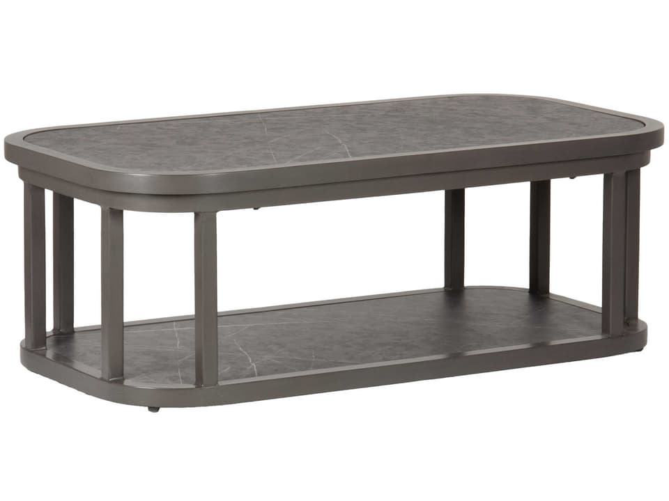Perth Graphite Aluminum Rectangular Coffee Table