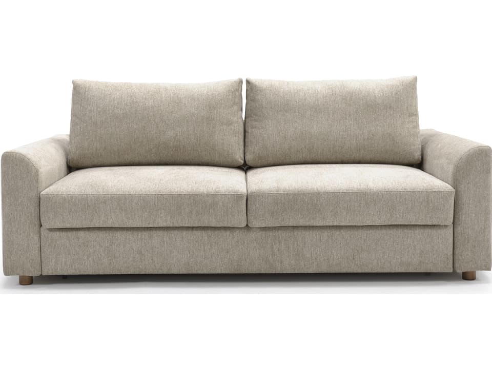 Living Neah 3-Seat King Sofa Bed with Curved Arms in Halifax Antique Fabric