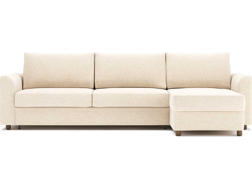 Neah 3-Seat King Size Upholstered Sofa Bed in Halifax Shell Beige