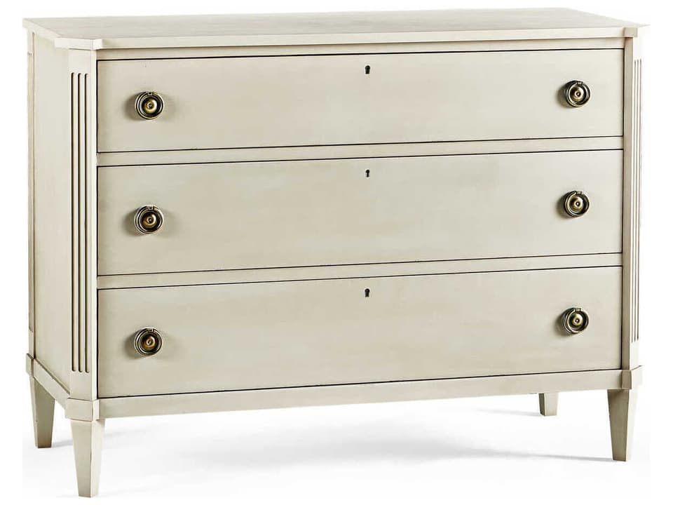 Timeless 3-Drawers White Oak Wood Dresser