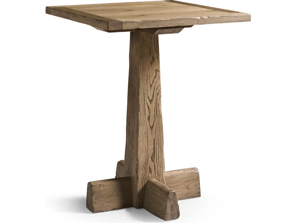 Echo Canyon Square Wood Bar Table in Faded Oak
