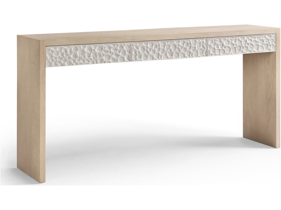 Water Pelagic Rectangle Console Table in White Washed Oak