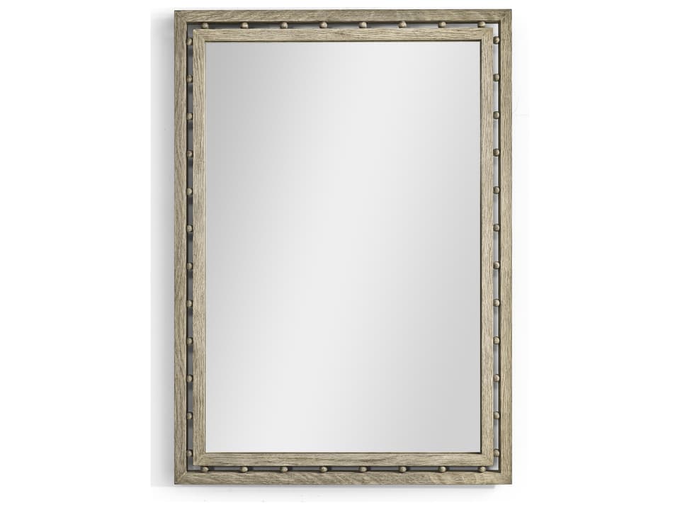 William Yeoward Morris Rectangular Wall Mirror in Greyed Oak