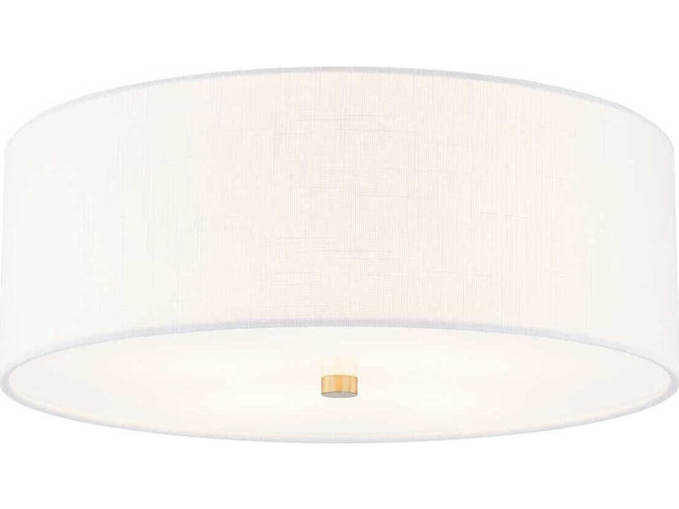 4-Light Textile Classic Drum Flush Mount