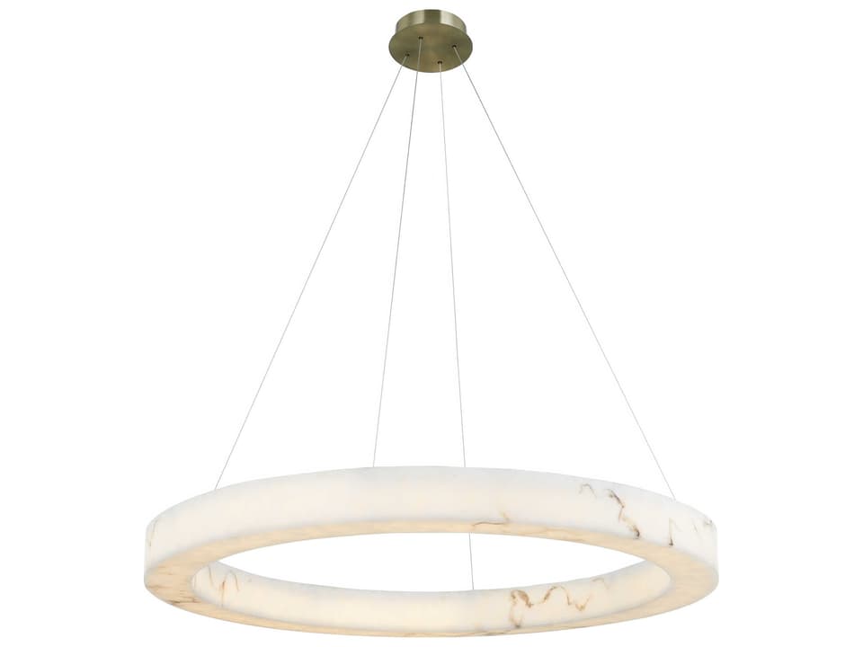Justice Design Medley 42-Inch LED Ring Pendant Light in Brushed Brass