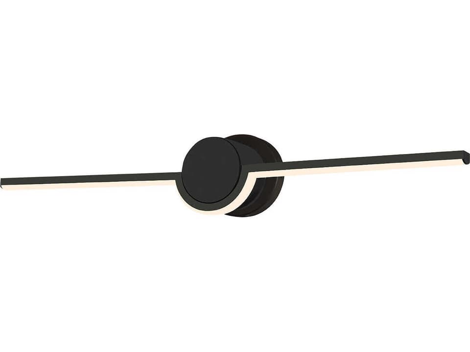 Elan Rowan 1-Light Matte Black Glass LED Vanity Light
