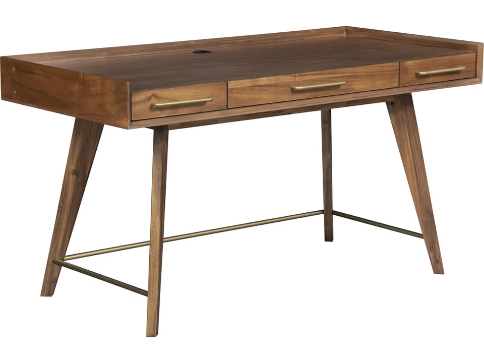 Denali Walnut Brown Wood Secretary Desk