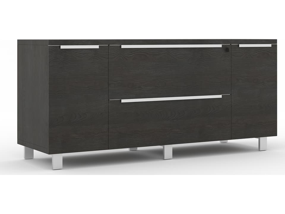 Kalmar Credenza with 2 Drawers and 2 Doors in Espresso