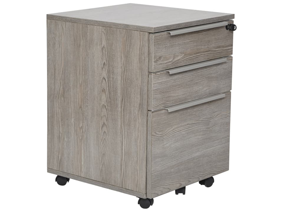 Kalmar 2-Drawer Filing Cabinet with Locking Casters in Grey