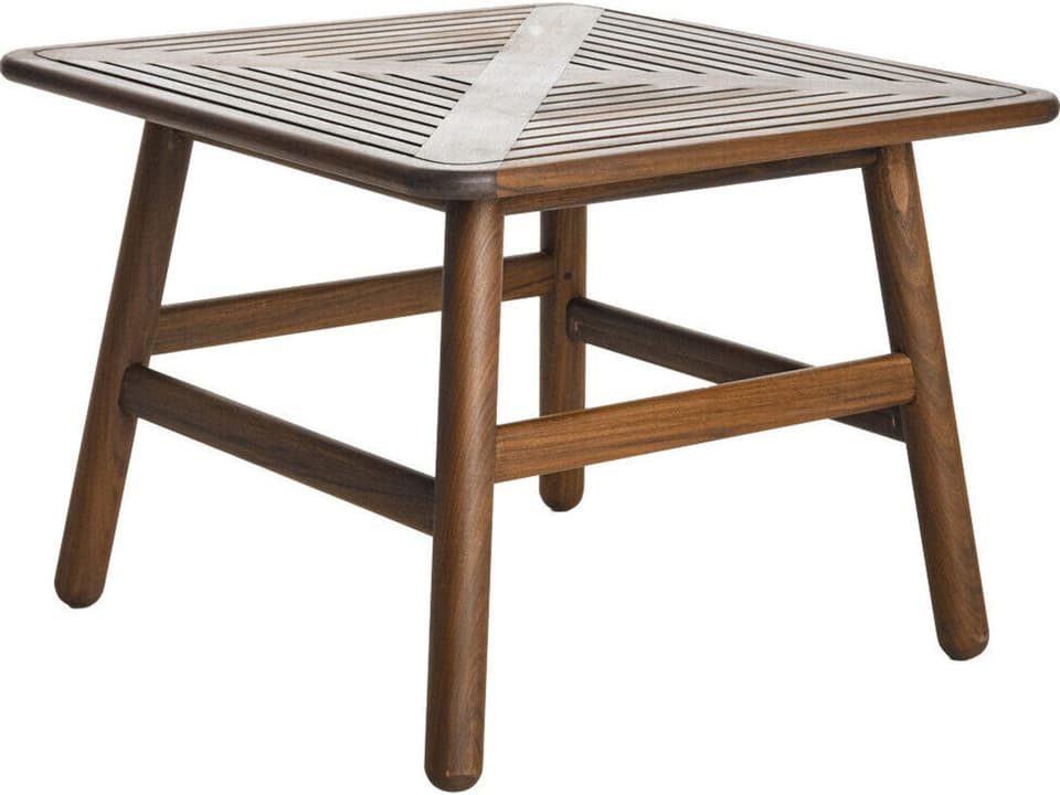Nest 24-Inch Square Side Table with Ipe Timber