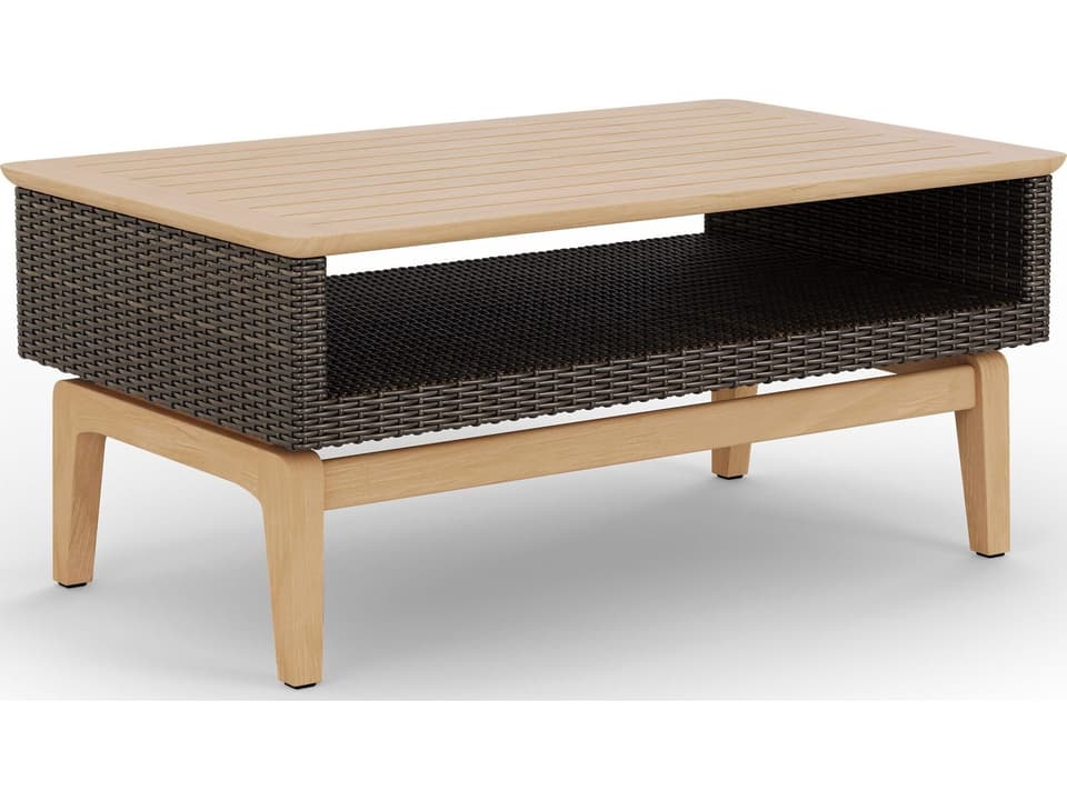 Interception Rectangular Coffee Table Modern Teak