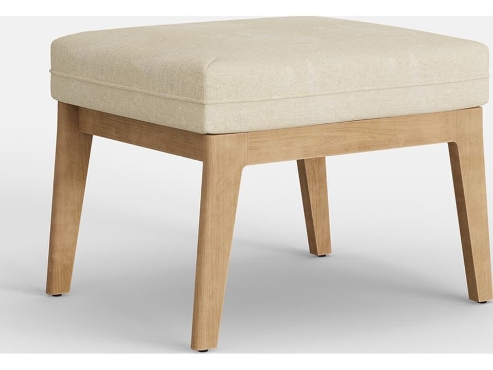 Soleo Ottoman with Solara Fiber and Teak