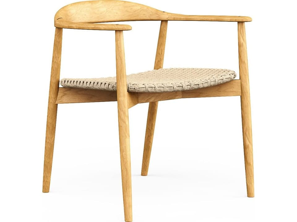 Dana Teak Dining Arm Chair with Teslin Cord