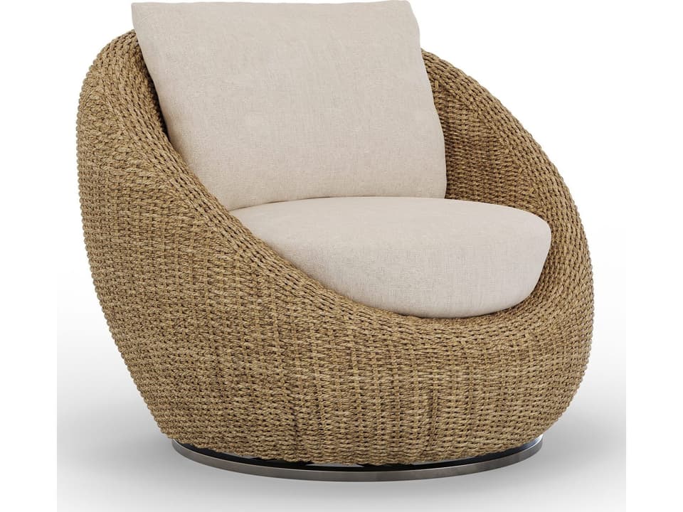 Velo Swivel Chair in Camel Solara Fiber and Black Aluminum