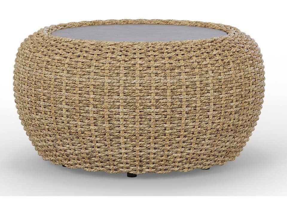 Velo 25 Inch Round Side Table with Cement Top