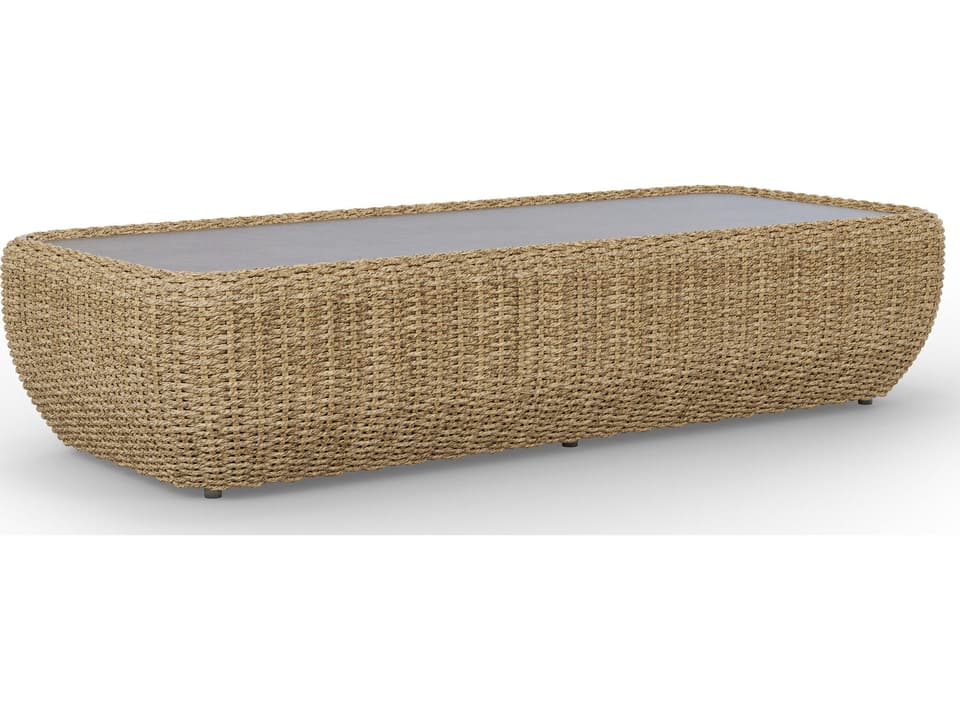 Velo 55-Inch Rectangular Coffee Table with Cement Top