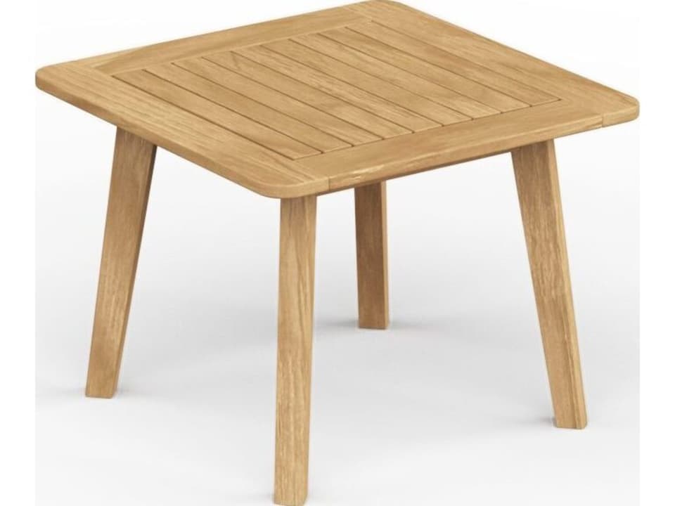Foundations 24-Inch Square Teak Side Table