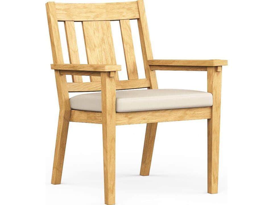 Savannah Teak Dining Arm Chair with Sunbrella Cushions