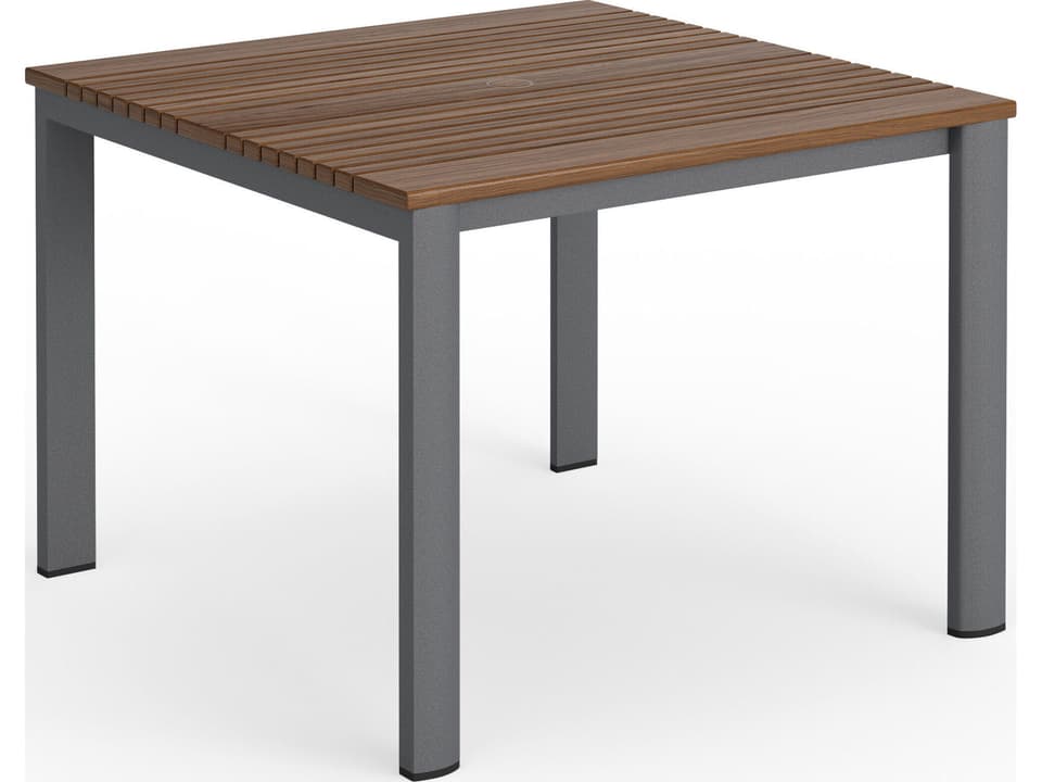 Mesa 40 Inch Square Ipe Dining Table in Slate