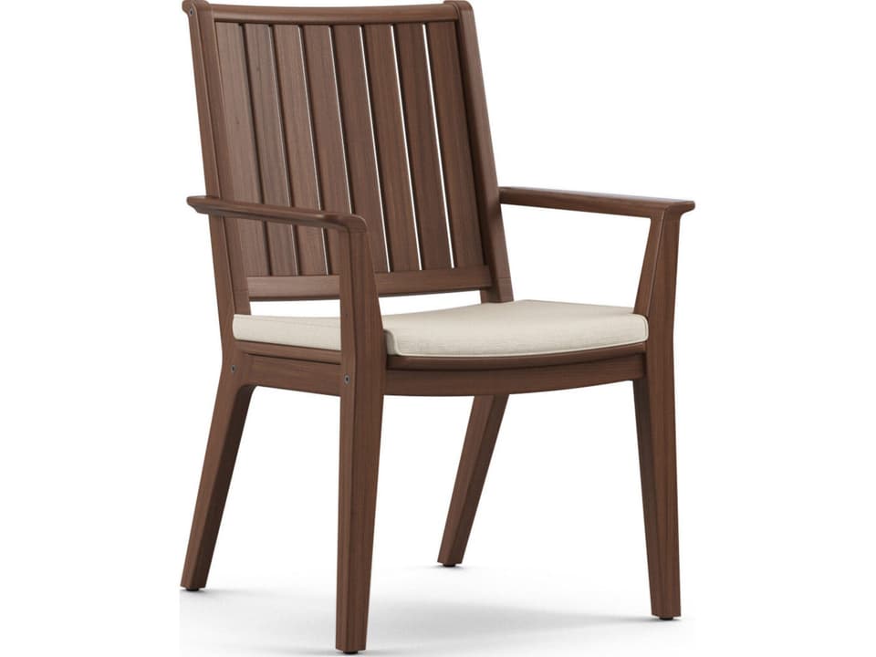 Sky Ipe Dining Arm Chair with Sunbrella Cushions