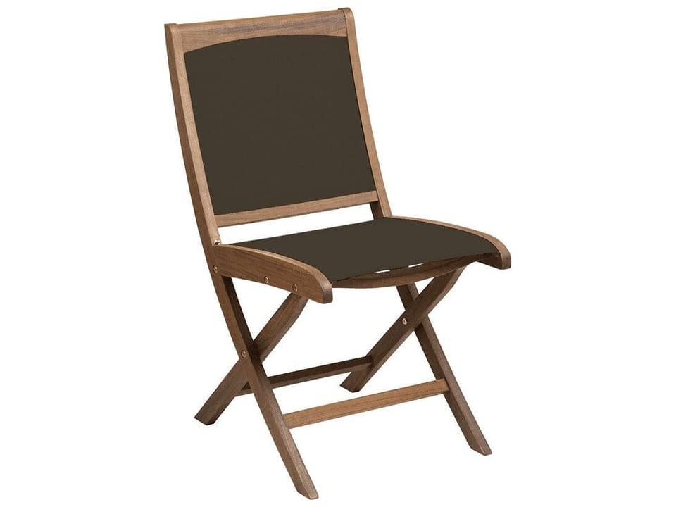 Furniture Topaz IPE Folding Sling Side Chair/ Brown