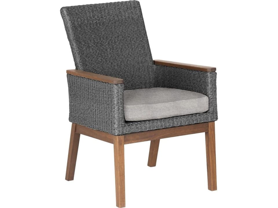 Coral Ipe and Viro Fiber Arm Chair in Gray