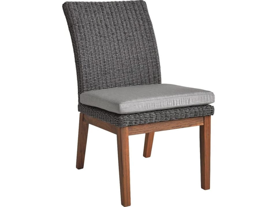 Coral Dining Side Chair with Gray Viro Fiber and Ipe Wood