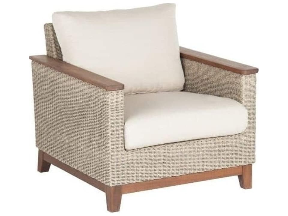 Coral Woven Lounge Chair in Natural With Ipe Timber Accents by Povl Eskildsen