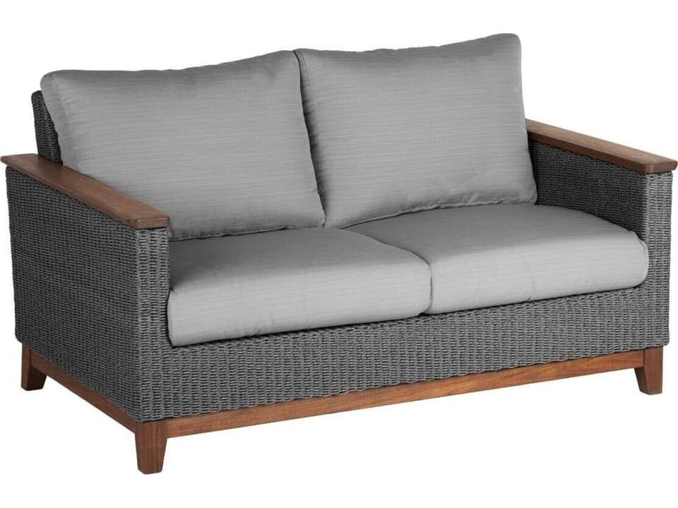 Coral 60-Inch Loveseat with Gray Viro Fiber and Ipe Accents