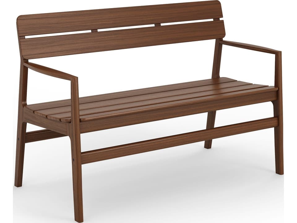 Furniture Innova IPE Aurora 48" Garden Bench with Arms