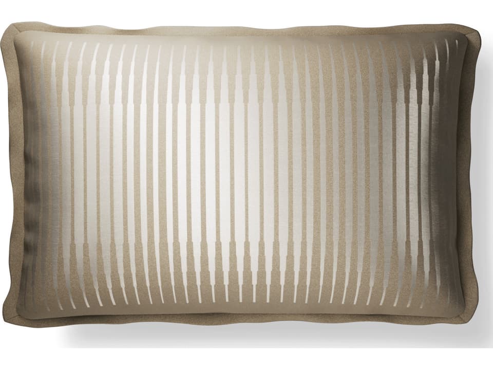 Plume Performance Embroidery 14 x 22 Inch Rhythm Desert Ivory Accent Pillow