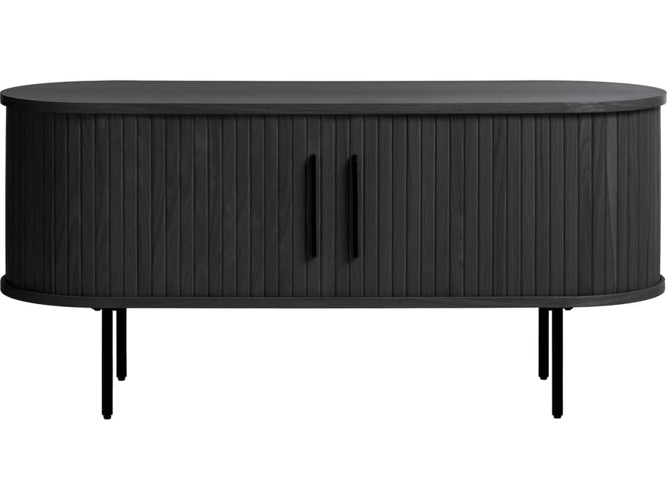 Nola 47-Inch Black Oak Media Console TV Lowboard