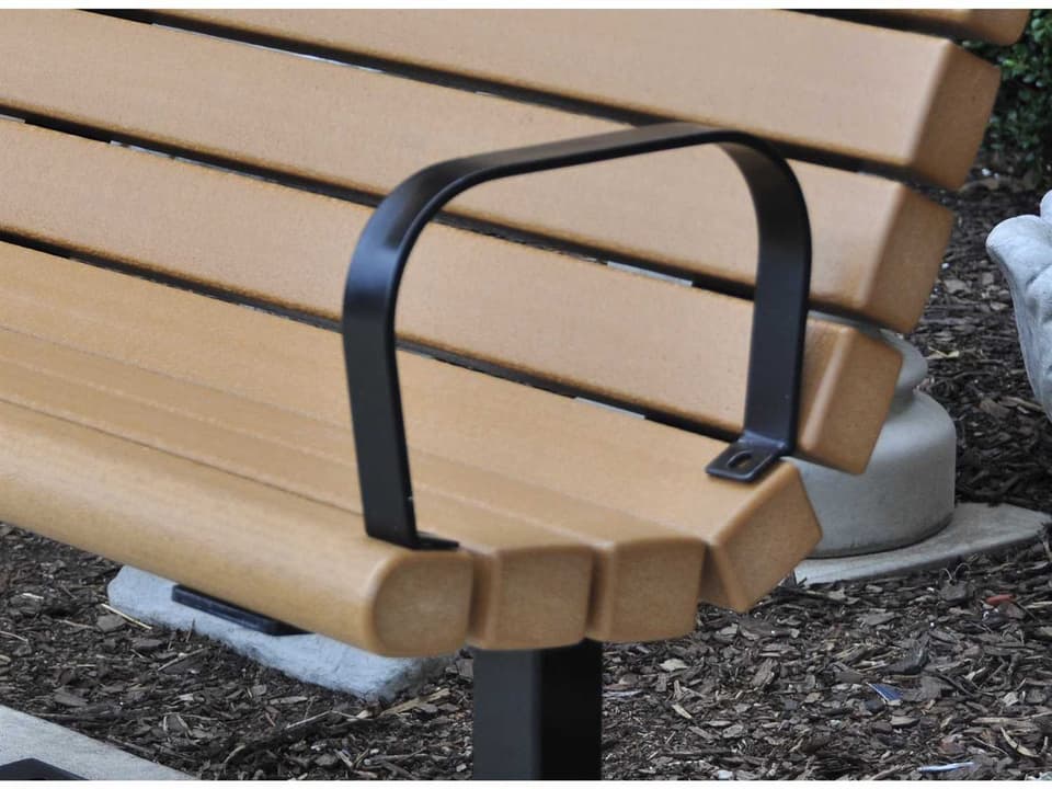 Jameson Steel Bench Armrest in Black