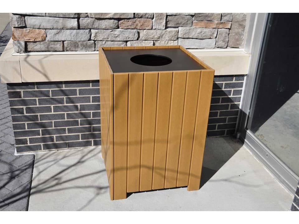 Standard Square 20 Gallon Waste Receptacle Recycled Plastic