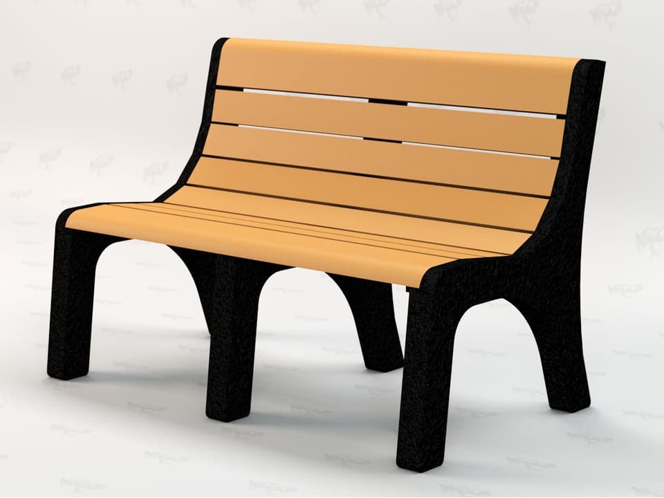Newport 4-Foot Recycled Plastic Outdoor Bench