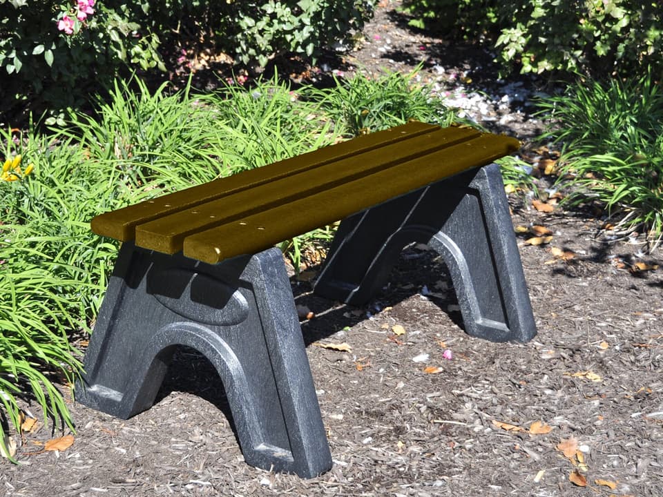 Sport Recycled Plastic 4 ft. Outdoor Patio Bench